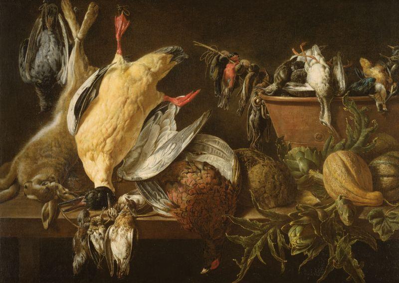 Adriaen Van Utrecht A Still Life with Games and Vegetables